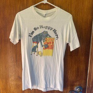 “I’m So Happy Here I Could Just Shit” Vintage Short Sleeve Tee